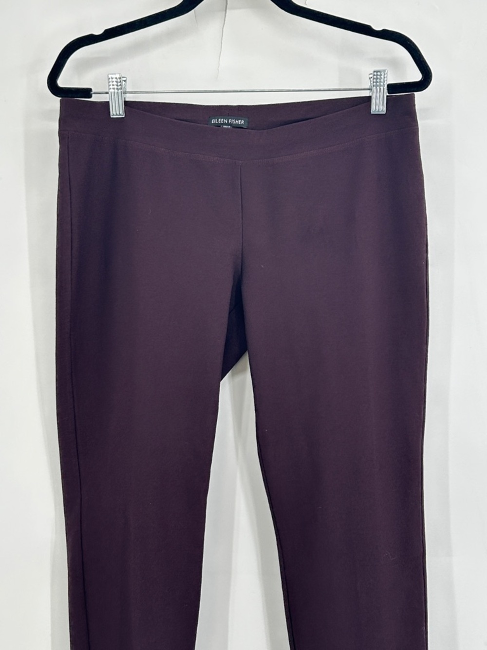 EILEEN FISHER Pull On Eggplant colored Pants - Picture 2 of 5